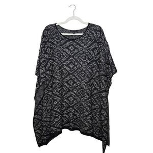 Eileen Fisher Organic Linen Poncho Pattern OS